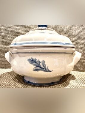 New Villeroy & Boch Casa Azul Soup Tureen with Lid, Blue & White German Ceramic